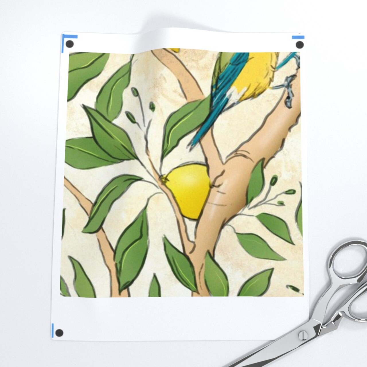 Nature Leaves Branches Tree Custom Printed Fabric by Spoonflower Various Fabrics by the Yard or Fat Quarter